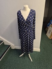 Joules Women's Navy Polka Dot Dress, Size 14 CHARITY SALE