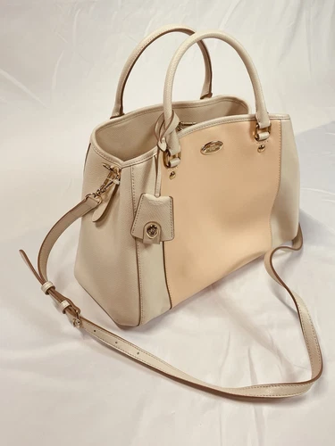 BORSA COACH con cintura in pelle incrociata Margot crema IM ALBICOCCA GESSO