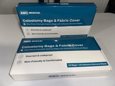 Two Box Of 20 PCS Colostomy Bags & Fabric Covers