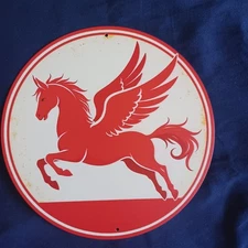 Mobil #1 Round 8" Metal Sign Wall Art Man Cave Garage Bar Gas Station Gas Oil