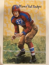 Morris Red Badgro Autographed Goal Line Art Card GLAC New York Giants HOF FC #1