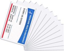 100 Pieces New Medicare Card Holder Protector Sleeves 12 Mil Clear PVC Water Res