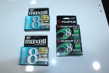 8mm Camcorder Video Tape Lot of 4 - 2 Maxell  2 Fujifilm