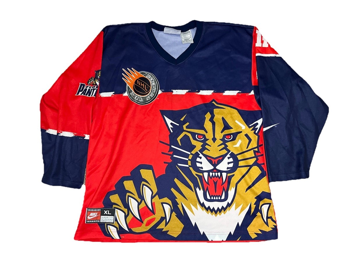 Vintage 90s Florida Panthers Team Nike Street Jersey All Over