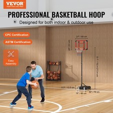 New Basketball Hoop, 5-7 ft AdjNewtable Height Portable Backboard System, 28 inc