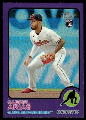 2022 Topps Heritage Chrome Purple Refractor Gabriel Alejandro Arias Cleveland