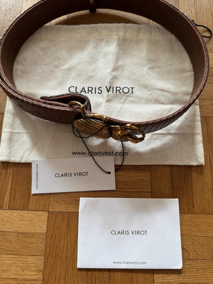 Claris Virot Beetle Belt Aus Pythonleder, Braun, Gr.1, Wie Neu, NP 260€ - Bild 3 von 4