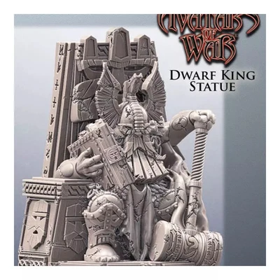 Avatars of War Statue Nain sur trone impréssion 3D (vendue non peinte) - Photo 1/2