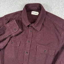 Taylor Stitch Button Down Shirt Mens 42 Red Yosemite Flannel Nutmeg Donegal