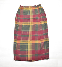 90s Chaus Wrap Skirt Plaid Midi Maxi Old Money Americana Size 12 VTG