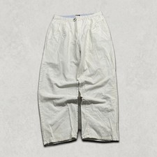 Tommy Hilfiger Chino Trousers Mens 36" Vintage 90s Pleated Relaxed Pants, White