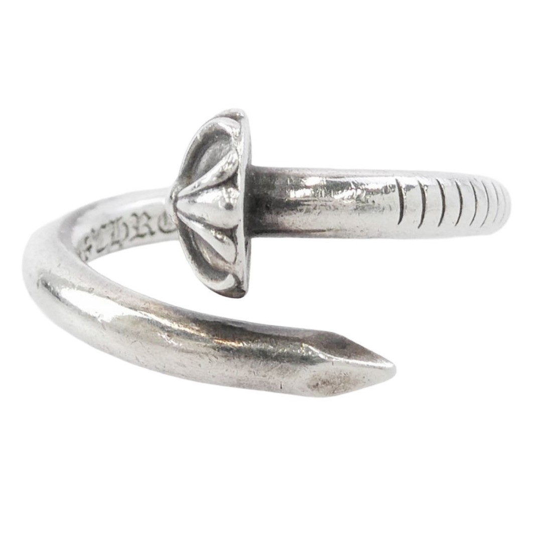 CHROME HEARTS (not original) NAIL CRSBALL Crossball Ring Silver Tone Used LIFE-0