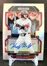 2022 Panini Prizm Draft Picks #PDP206 Kody Huff Base Autographs Silver