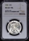 1960 Franklin Half Dollar 50c NGC MS66+ FBL - Nice Coin!