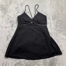 Urban Outfitters Black Lace Trim Cami Slip Dress Mini Spaghetti Strap S