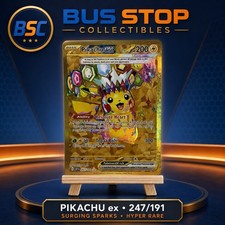 Pikachu ex 247/191 Surging Sparks Gold Hyper Rare Holofoil Pokémon TCG 2024 SV08 on eBay