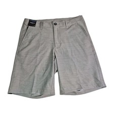 ROUNDTREE  YORKE Men's Size 32 Performance Flat Front Shorts Inseam 9" Gray 51