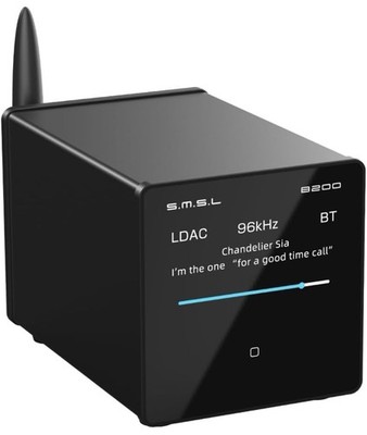 SMSL B200 Bluetooth Receiver 2-Ch Class D RCA Output 5V Black New Unopened