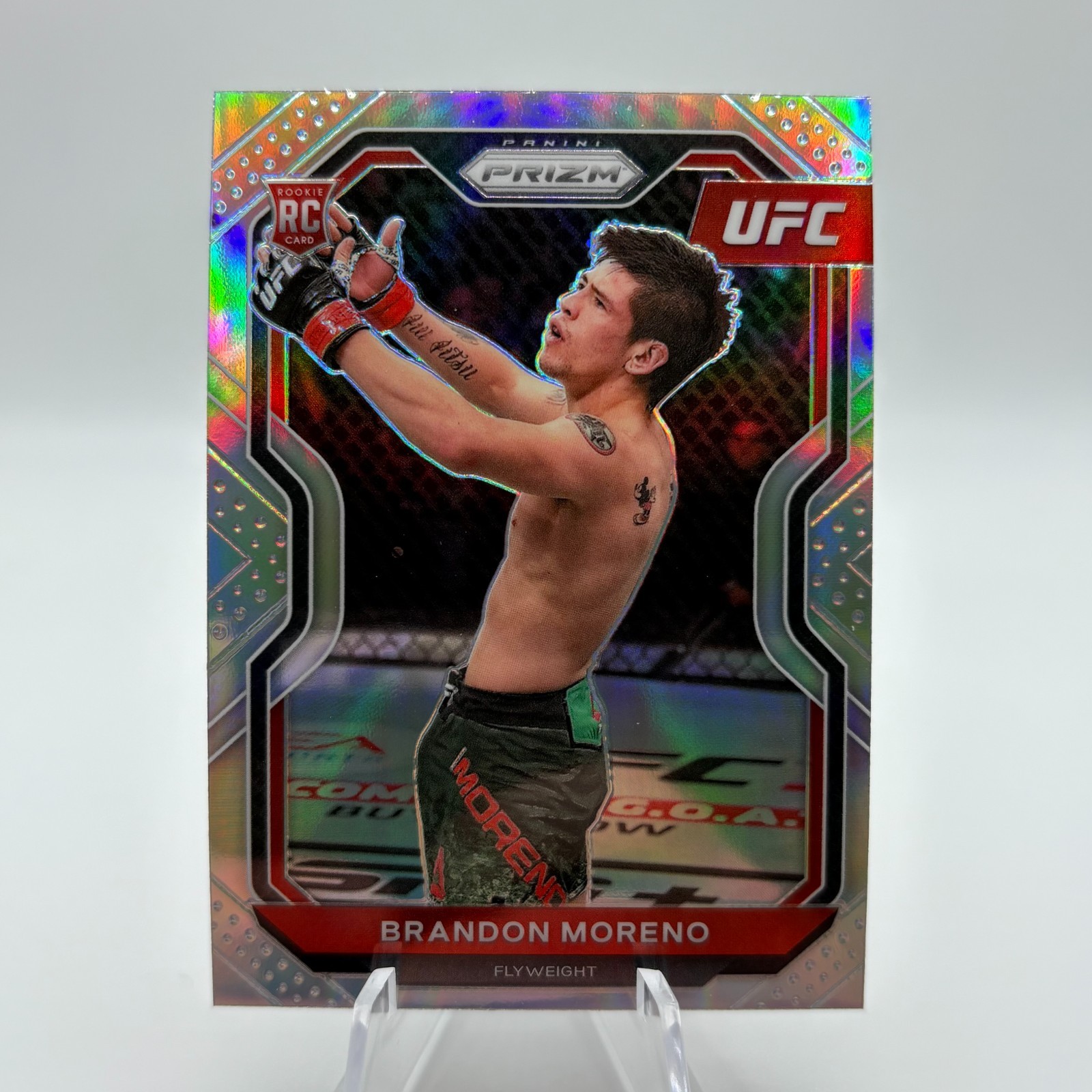 2021 Panini Prizm UFC Silver Prizm Brandon Moreno #38 Rookie RC