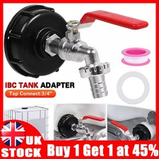 IBC Tank Adapter Connector S60X6 To Garden Tap With 1/2" Hose Fitting Fuel Water