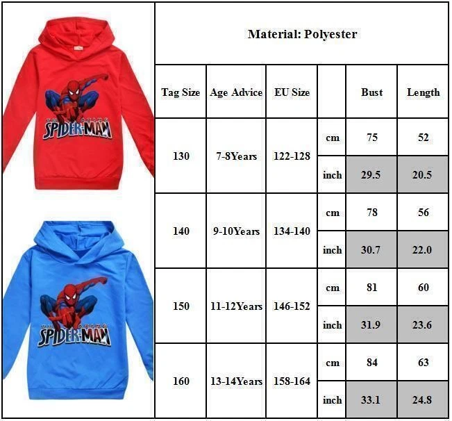 VETEMENTS ��Spider Man Felpa con Cappuccio per Ragazze Ragazzi Felpa con Cappuccio Pullover Abbigliamento