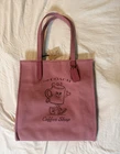 Coach Pink Coffee Shop Cup Graphic Tote
