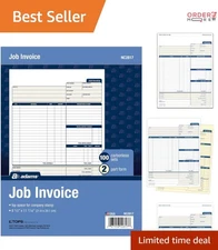 Job Invoice Forms Carbonless 2-Part Service Repair Billing 8.5x11 White