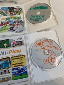 Nintendo Wii Bundle Lot Controller Nunchuck (2) Games Wii Play & Deca Sports