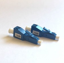 2 x LC/UPC Fiber Optic Attenuator: 10dB USA SELLER 