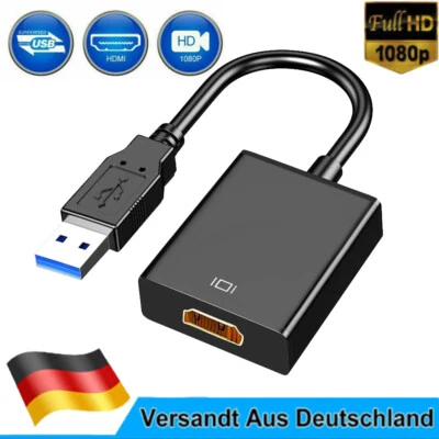 MARKENLOS Cavo Adattatore USB 3.0 a HDMI Video Audio Convertitore 1080P HD per HDTV PC Portatile