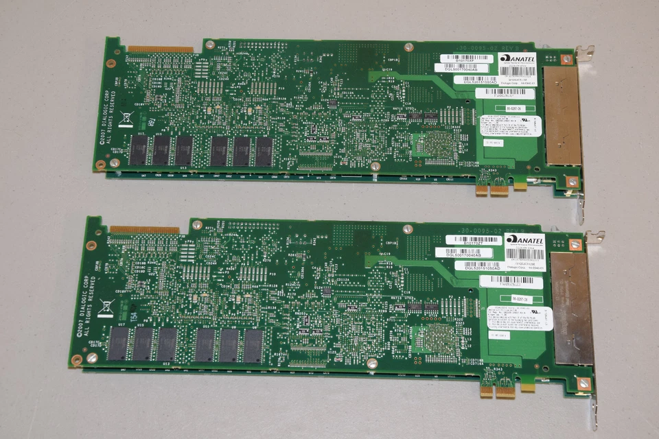 Lot 2 Dialogic Corp D/120JCT-LSE 44-0940-01 Analog Fax Board PCI Express x1 - Image 2 of 4