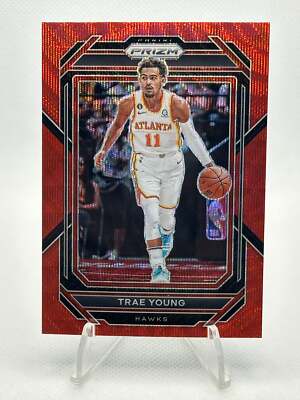 2022-23 Panini Prizm #164 Trae Young (Ruby Wave)