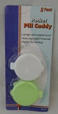 New 2 pc Pocket Pill Caddy Travel Box Container Medicine Tablet Case Holder 