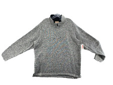 Wrangler Authentics Sweater Mens Long Sleeve Fleece Pullover Gray Size Large