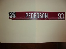 ARIZONA COYOTES Lane Pederson #93 locker room nameplate 2020-21 (25th anniv yr)