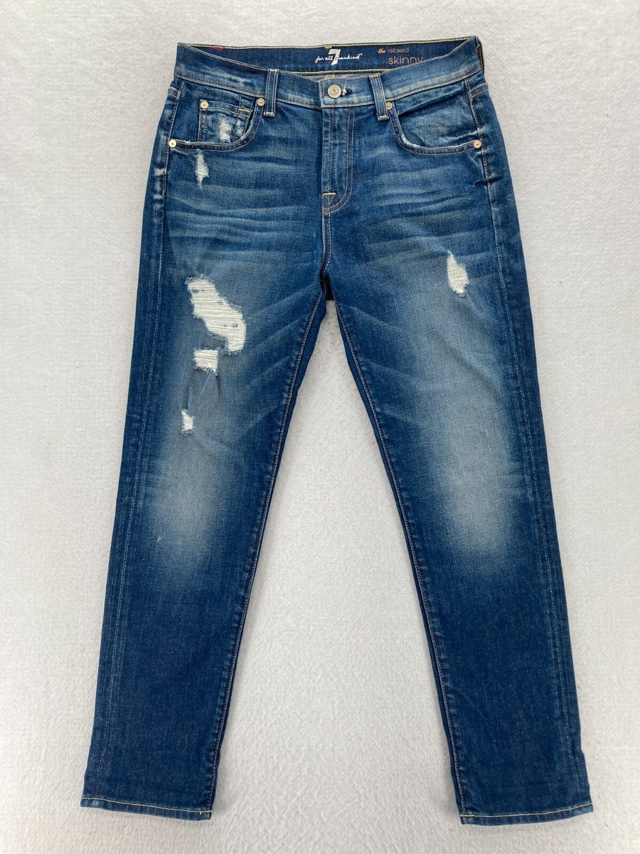 デニム・ジーパン 7 For All Mankind 'Relaxed Skinny' jeans (7UC30C42 U71BR) 7 For All Mankind Women's 25 Relaxed Skinny Jeans Medium