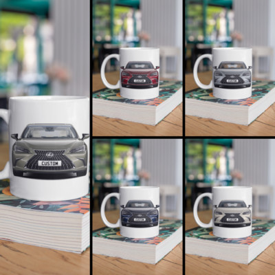 Personalisierte Lexus ES 300h Premium Pack Kaffeebecher Geschenk - Farbe wählbar