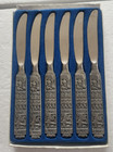 VINTAGE KONGE TINN NORWEGIAN PEWTER # 357  6 FRUIT KNIV ES — photo 1