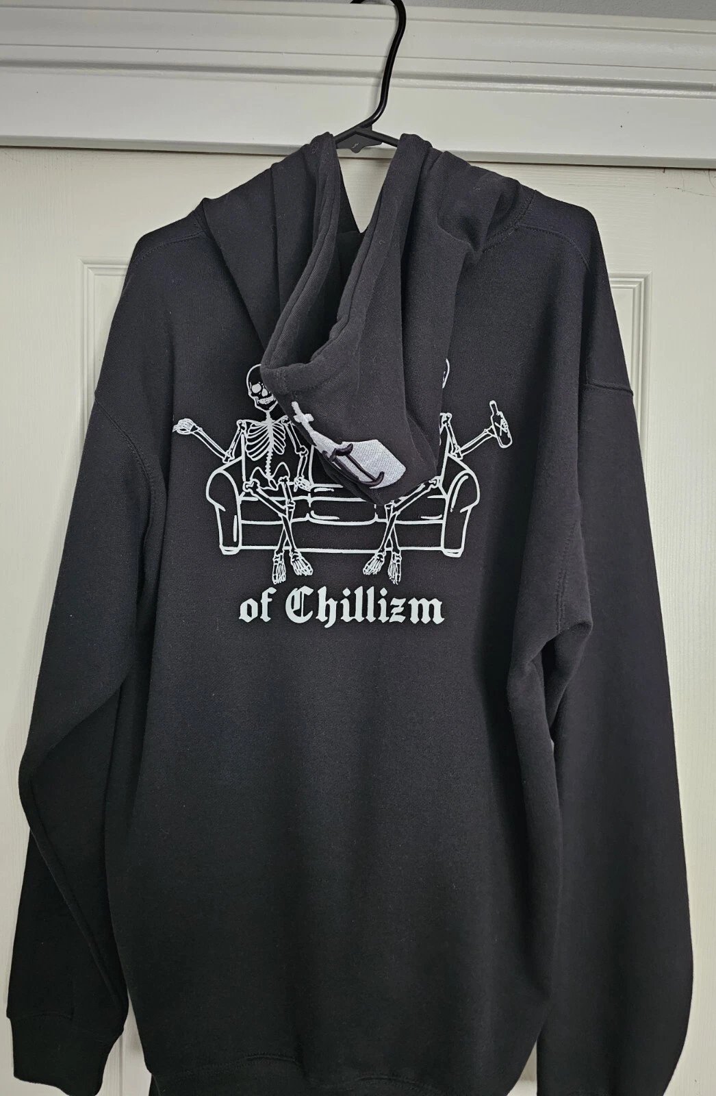 VETEMENTS Felpa con cappuccio Broken Street Abbigliamento Chillin nera taglia L