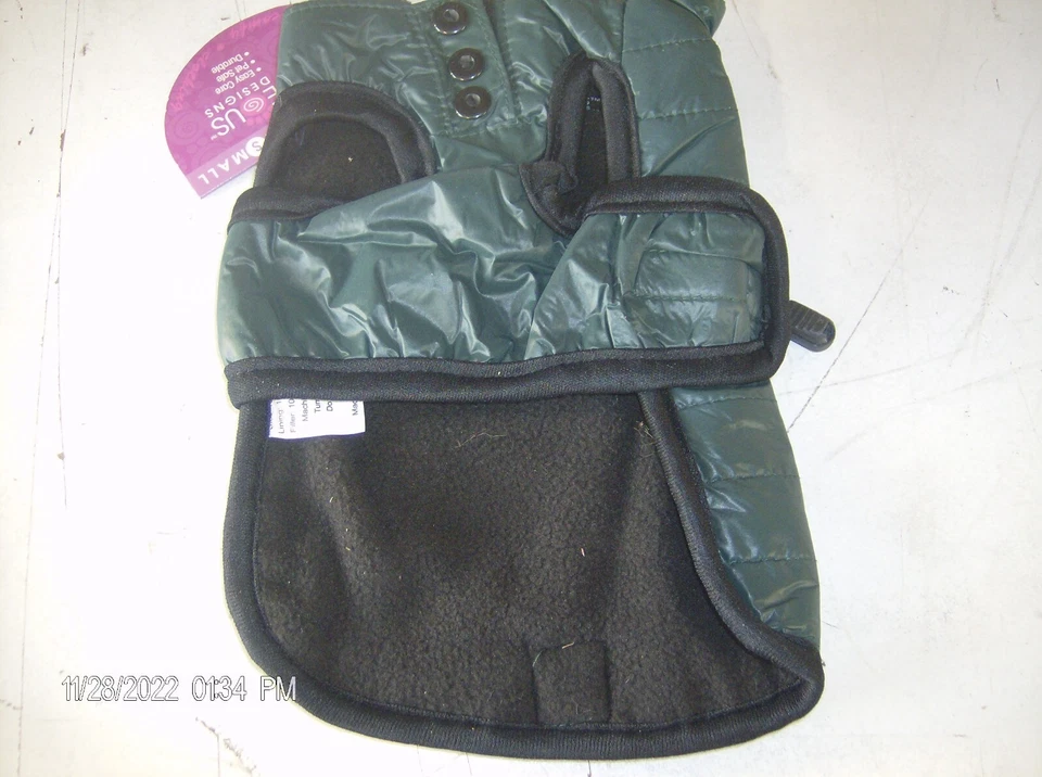 PETRAGEOUS GREEN DOG RAIN COAT SIZE XSMALL - Image 2 of 4