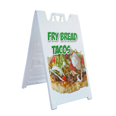 A-frame Sidewalk Fry Bread Tacos 24'' x 36'' Double Sided A-Frame Sidewalk Sign