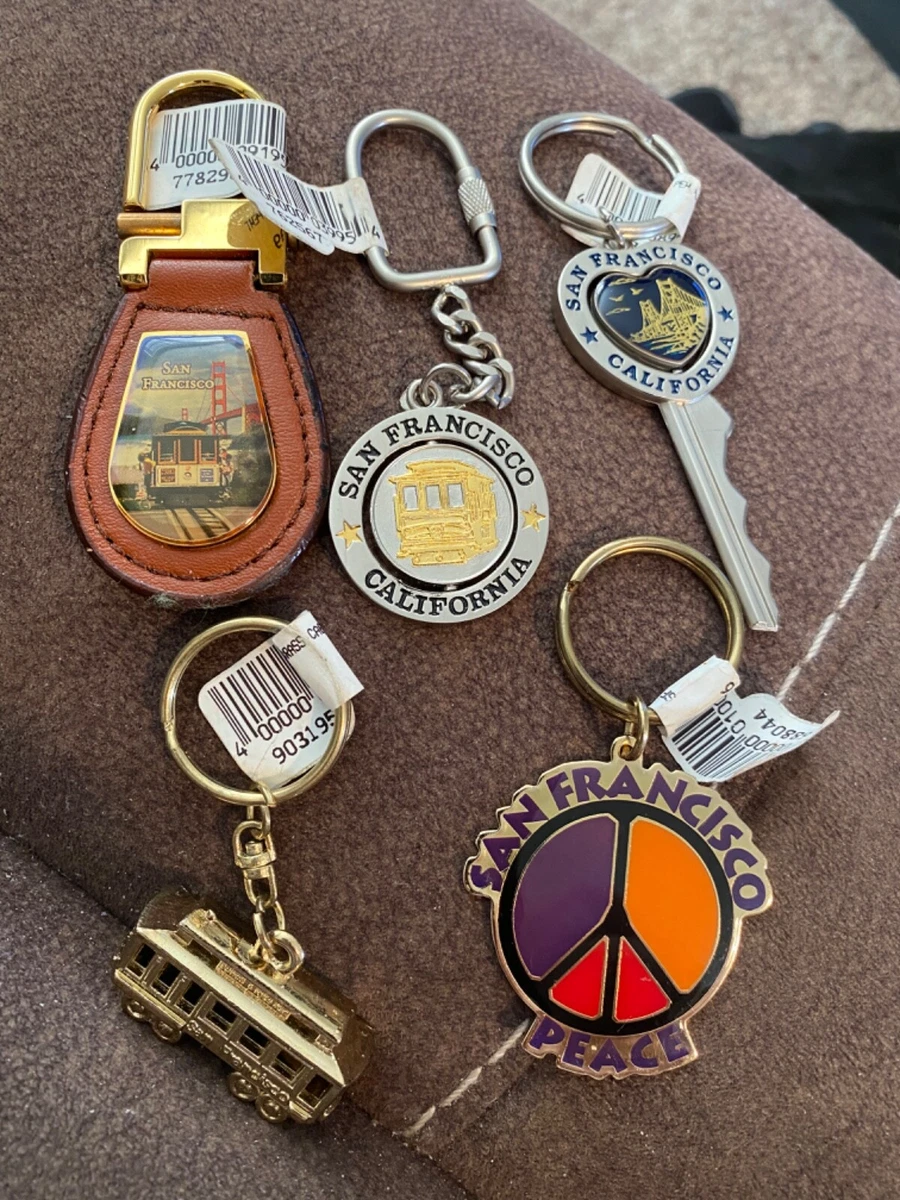 San Francisco Vintage Set of 5 Keychains