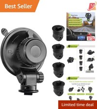 Suction Cup Dash Cam Mount ABS 4.33" 360  Rotation Secure Windshield Holder
