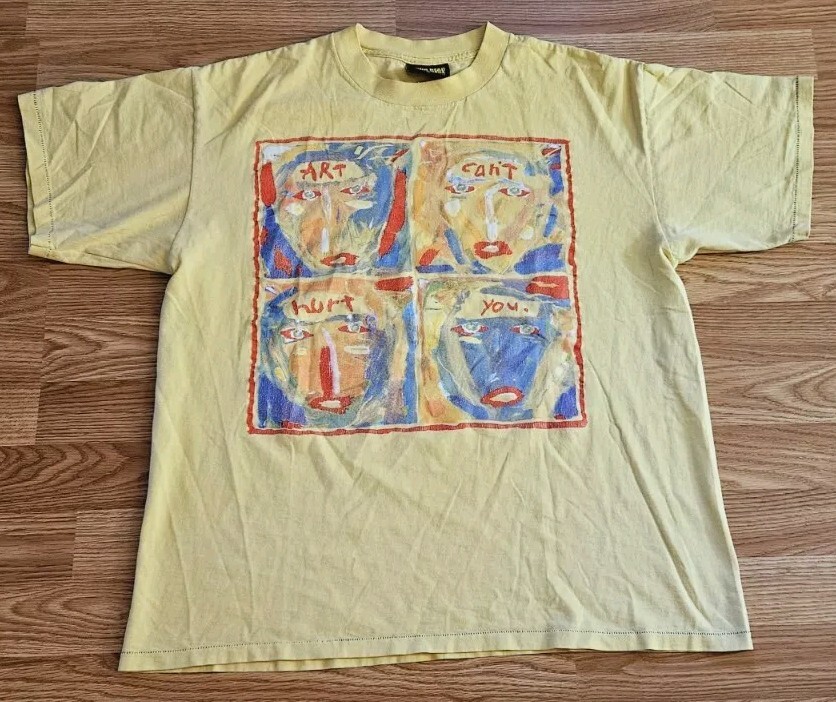Rare Unique Vintage 90s Fred Babb Art Can't Hurt You T Shirt