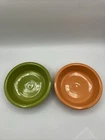 2 Fiesta Ware 7 inch  Soup/cereal Bowls Tangerine Lemongrass H. Laughlin Lot 2