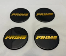 SET OF 4 PRIME GOLD WHEEL RIM CENTER CAP STICKER EMBLEM 70mm or 2-3/4" DIAMETER