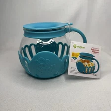 New Ecolution Original Microwave Micro-Pop Popcorn Popper 1.5 QT Teal New No Box
