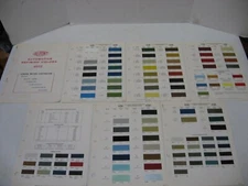 1972 GM Original DuPont 6 Page Paint Color Chip Chart