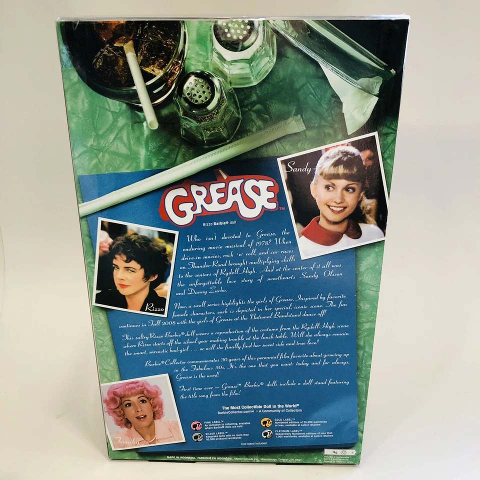 Grease The Movie Rizzo Barbie Doll Pink Ladies 30th Anniversary Mattel 2007 - Image 2 of 4