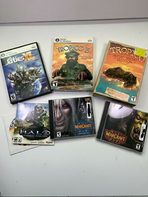 PC Game Lot, Home World, Warcraft III, Tropico, Cities XL, Halo